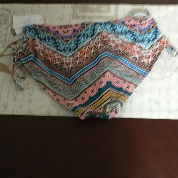 🌠HP🌠NWT Time and Tru Print Tankini w/Mid-rise Side Tie Bottom - Picture 7 of 10